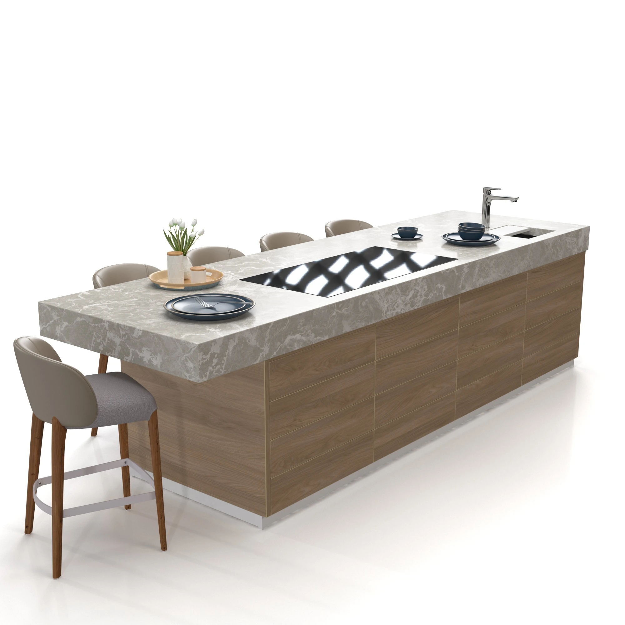 Kitchen Island Countertop 08 3D Model_01